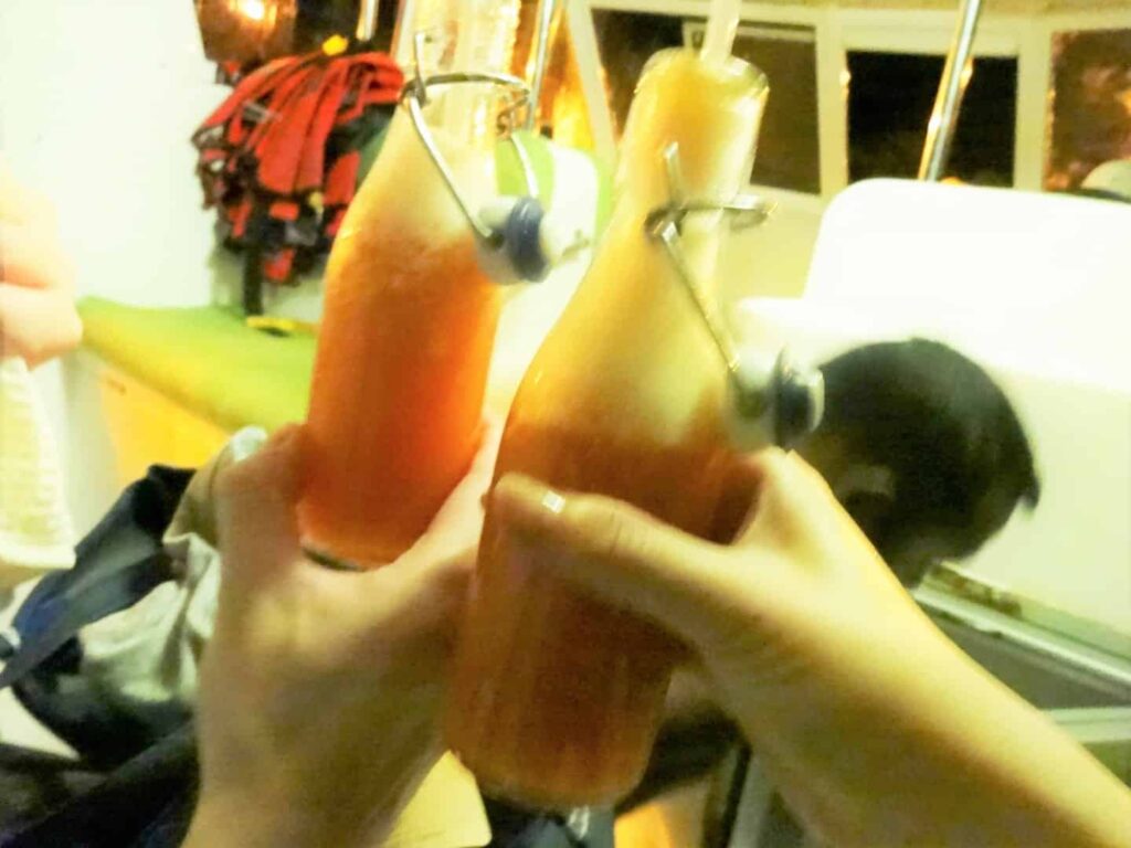 ジュースで乾杯